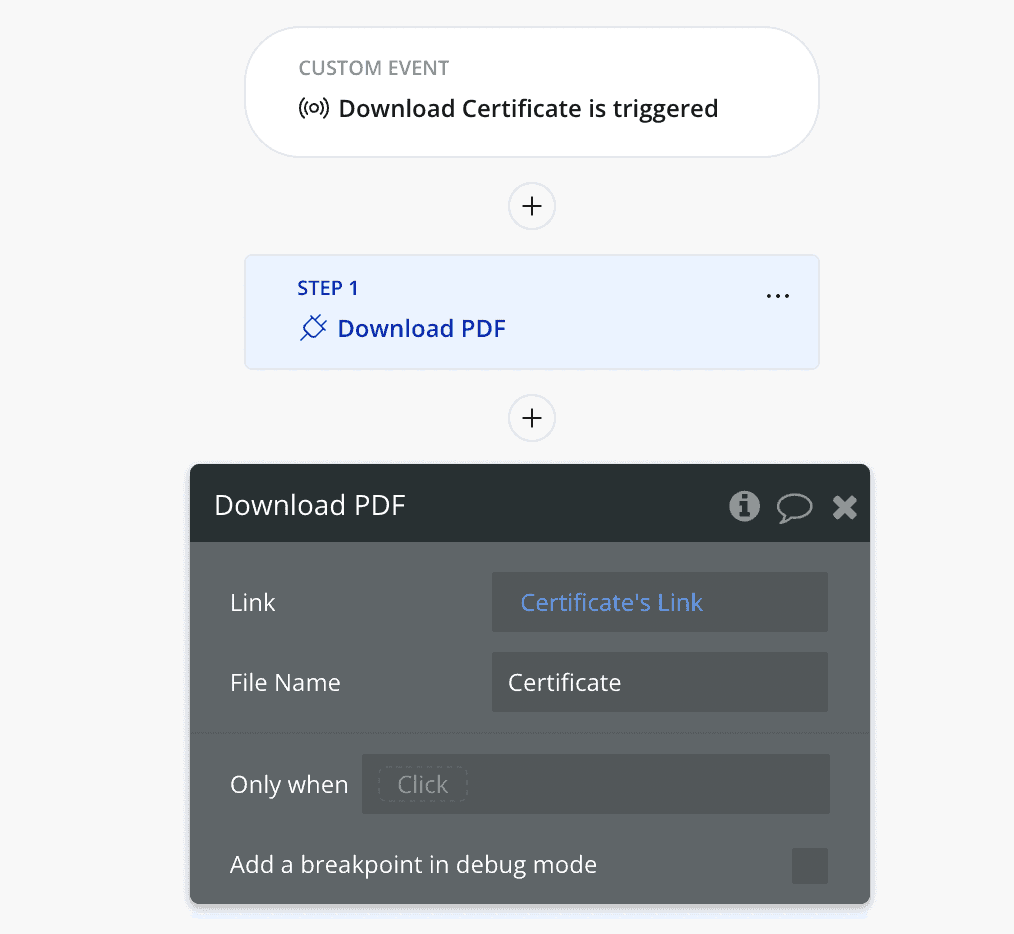 Downloading certificate