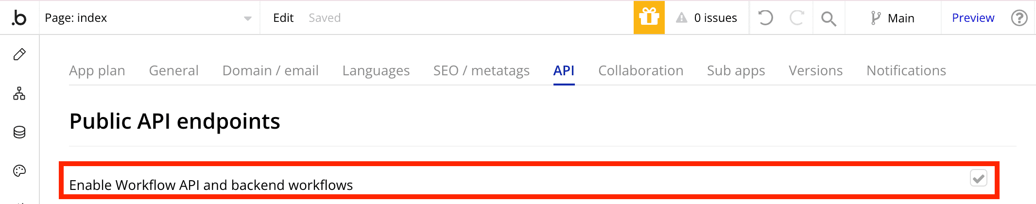 Enabling backend workflows
