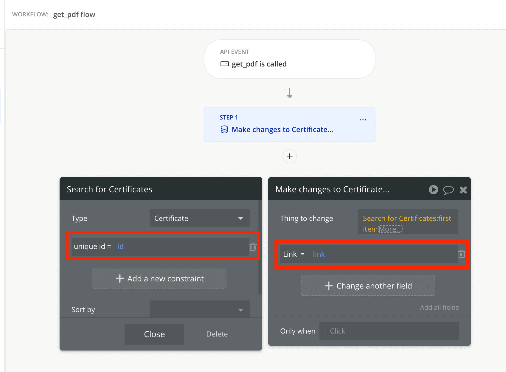 Updating certificate