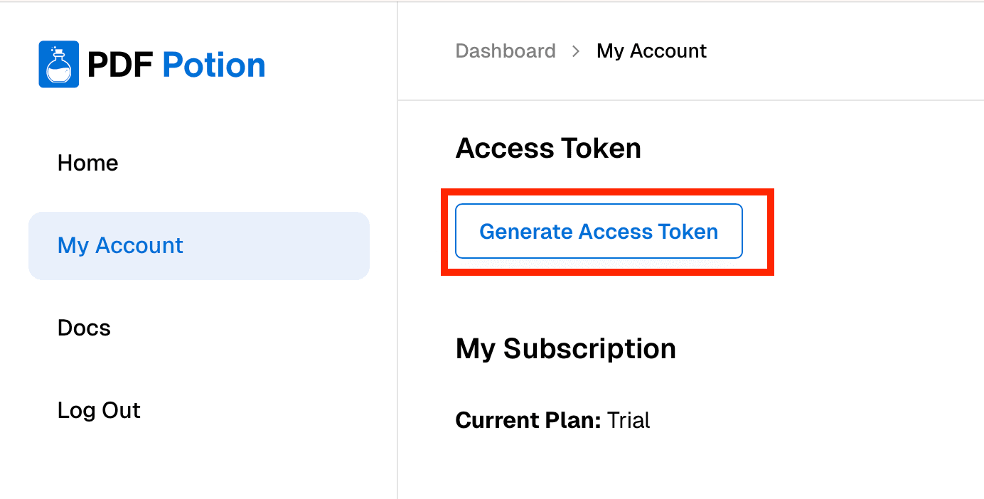 Generating an access token