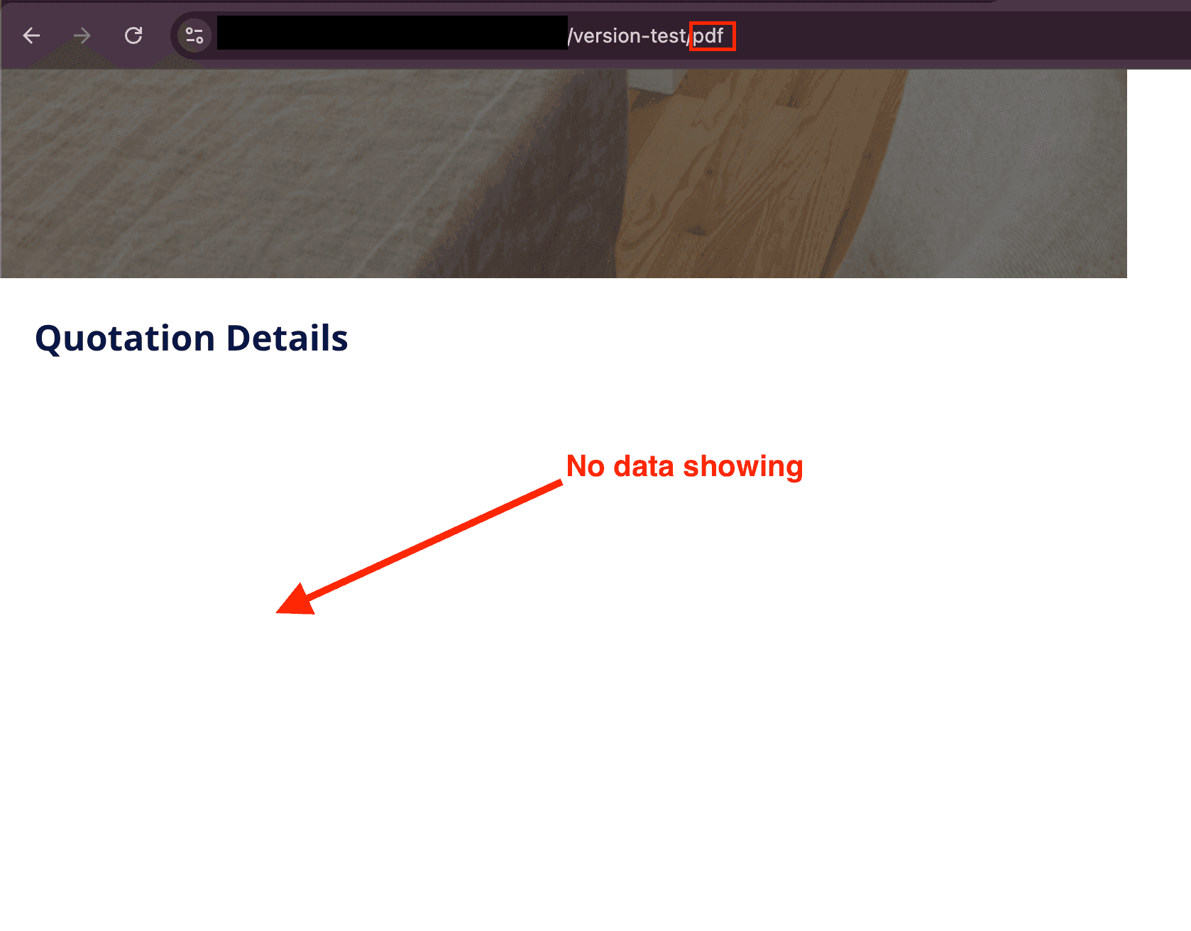 No dynamic data appearing