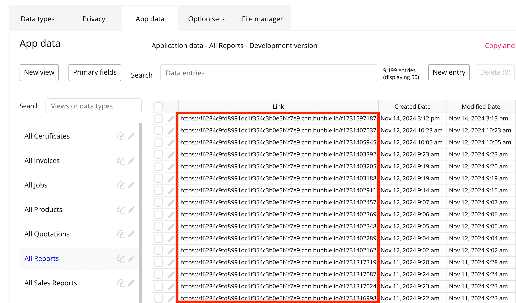 Saving link to PDF